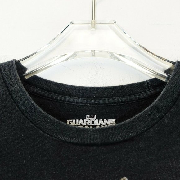 MARVEL Boy Cotton Black Tee T-Shirt LARGE Guardians of the Galaxy Vol 2 Stretch‎ - Picture 5 of 11
